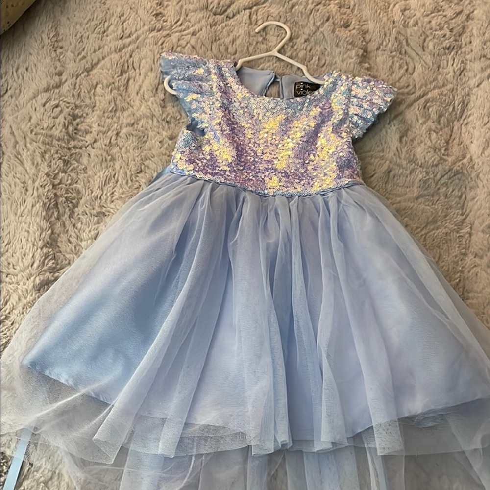 Beautiful blue sequin and tulle dress size 4